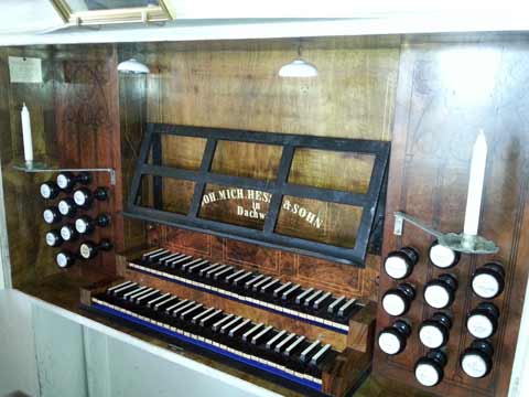 Disposition der Orgel Sankt Gangolf Kirche Rehestädt
